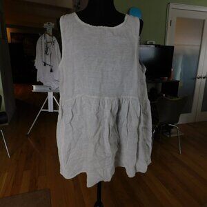 Aline linen tan baby doll tank